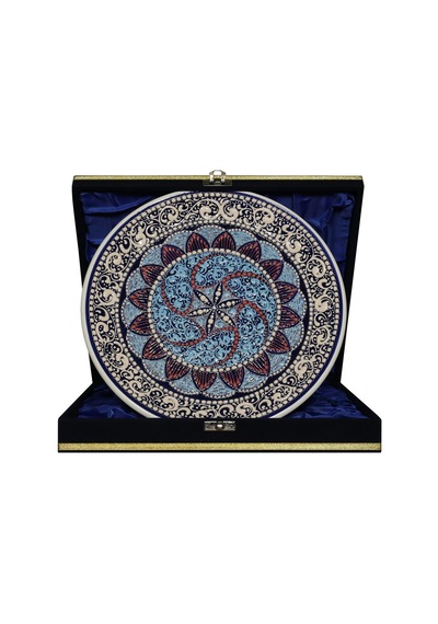 E38 El İşçiliği Çini Tabak 25 Cm - 6663