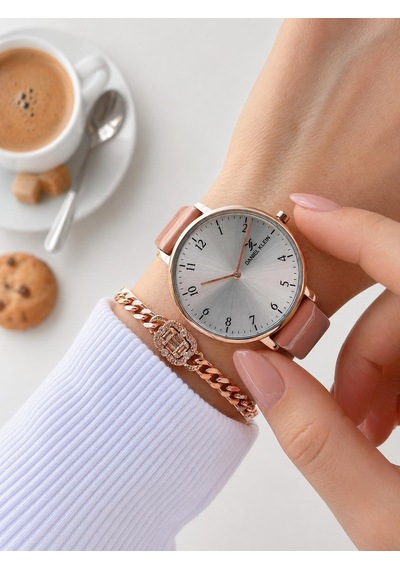 Daniel Klein Deri Kordonlu 2 Yıl Garantili 3 Atm Suya Dayanıklı Kadın Kol Saati+bileklik Bd.12810.5 Rose Gold