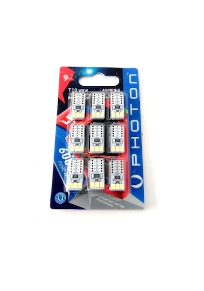 Megamarket06 W5w T10 Dipsiz Led Tavan Park Plaka Ampulü 9 Adet