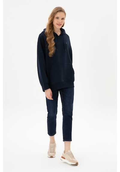 U.S. Polo Assn. Kadın Lacivert Şardonlu Kapüşonlu Sweatshırt 50313567-VR033