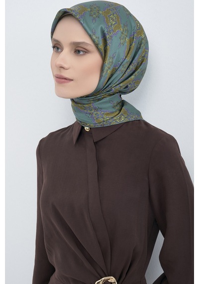 Armine Saf İpek Sura Eşarp-2026 İlkbahar-yaz- 952200d Petrol Mavi