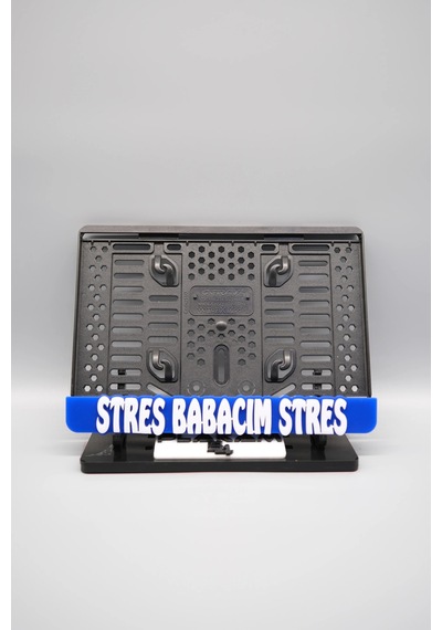 Stres Babacım Stres 3d Kabartmalı Mavi Pleksi Motor Plakalığı - 848647942