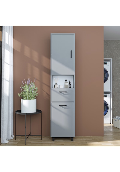 Çamaşır Sepetli Banyo Dolabı, Çok Amaçlı Dolap 45 X 200, Roomart Külgri