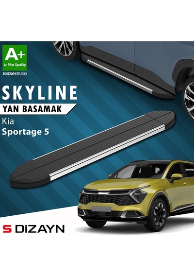 S-dizayn Kia Sportage 5 Skyline Krom Yan Basamak 173 Cm 2021 Üzeri A+ Kalite