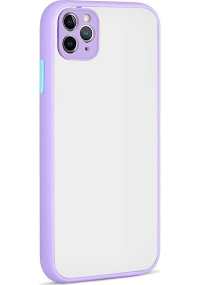 Apple Uyumlu  iPhone 11 Pro Max Kılıf Hux Düğme Ve Kapak Zıt Renk Kılıf