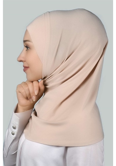 Altobeh Hazır Türban Pratik Eşarp Tesettür Hijab - Namaz Örtüsü - Bej