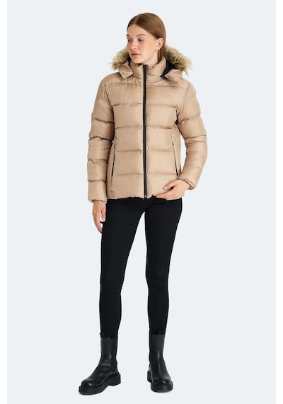Slazenger Guest Kadın Puffer Şişme Mont Vizon