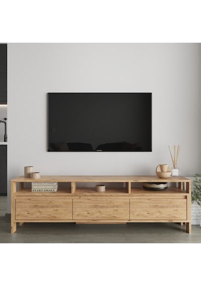 Atlas 3 Kapaklı Tv Ünitesi 160 Cm Atlantik Çam