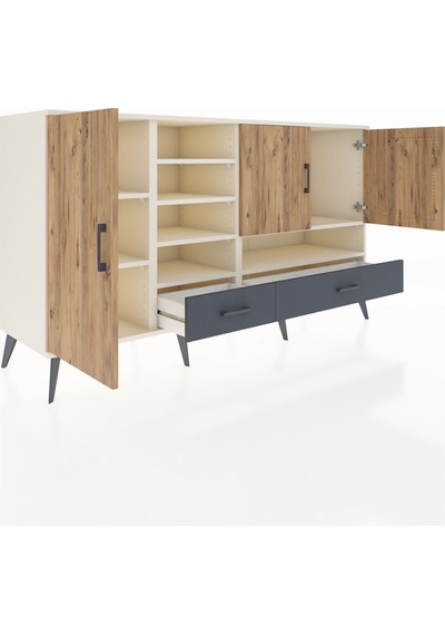 Hyperion Konsol 8 Raflı 2 Çekmeceli 3 Kapaklı 176x44x99 Aytaşı-ça Aytaşı-çam/antrasit Hyperion Konsol 8 Raflı 2 Çekmeceli 3 Kapaklı 176x44x99 Aytaşı-ça Aytaşı-çam/antrasit