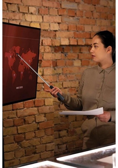 Green Lion Wireless 42cm Retractable Pointer, 650nm Laser, 2.4ghz Teleskopik Işaretçi Projeksiyon Sunum Kumandaları