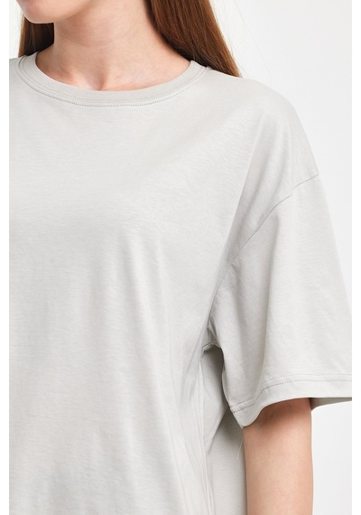 Odda 0008 Kadın Oversize Tişört Gri