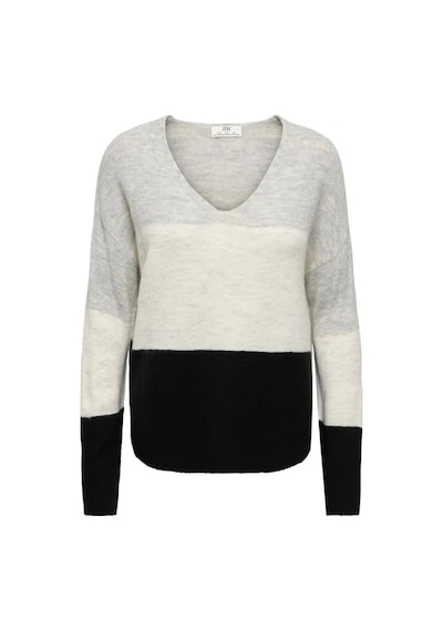Jdy Jdyelanora L/s Vn Colorblock Pullove Kadın Kazak 15376813 Siyah
