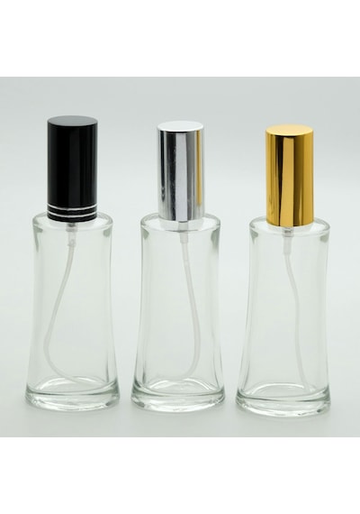 Boş Parfüm Şişesi 50 ML 5 Adet Sarı Kapak Plastik Valf Eyfel Boş Şişe