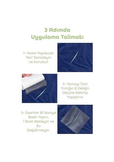 8li Patlak Yama Tamir Bandı Şişme Yüzme Simidi Kolluk Bot Top Pilates Simit Çadır Yağmurluk Yaması