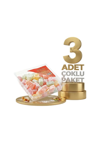 Abdurahman Tatlıcı Meyveli Çifte Kavrulmuş Lokum 3x150 Gr