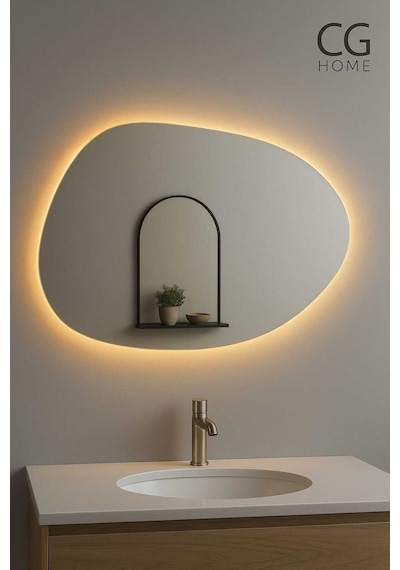Ant Home Luna Ledli Ayna, Ledli Ayna, Konsol Aynası, Dresuar Aynası, Banyo Aynası Günışığı