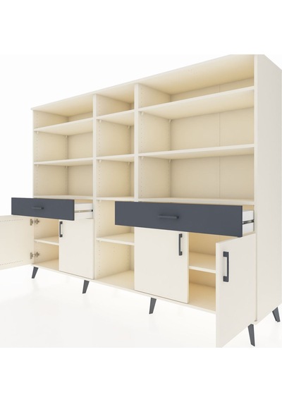 Hyperion Dolap 12 Raflı 2 Çekmeceli 4 Kapaklı 220x44x163 Aytaşı-a Aytaşı-aytaşı/antrasit Hyperion Dolap 12 Raflı 2 Çekmeceli 4 Kapaklı 220x44x163 Aytaşı-a Aytaşı-aytaşı/antrasit