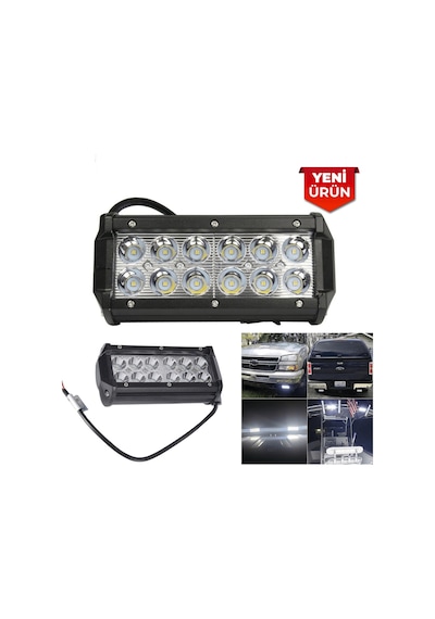 12v 36w 12 Ledli Metal Kasalı Off-road Sisi Farı 9906