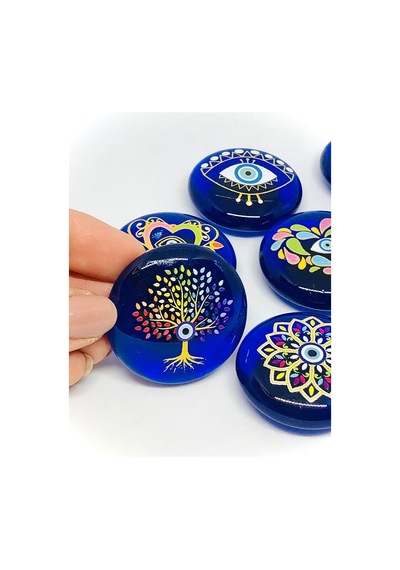 Hayat Ağacı Nazar Boncuklu Magnet, Dekoratif Obje, Buzdolabı Süsü