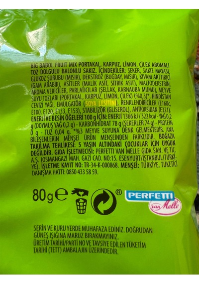 Fruit Mix 80 G. 15 Adetli