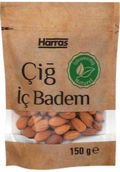 Çiğ Badem Içi Premium Işlenmemiş Raw Vegan Atıştırmalık- 4 Adet X 150 Gr