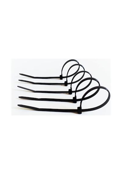 Şahnet 4,8x300 Mm Siyah Kablo Bağı Çırt Kelepçe 100 Adet - Plastik Kablo Toplama Bağı