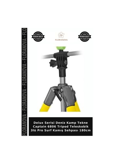 Delux Serisi Deniz Kamp Tekne Captain 6806 Tripod Teleskobik 3lü Pro Surf Kamış Sehpası 180cm Standart