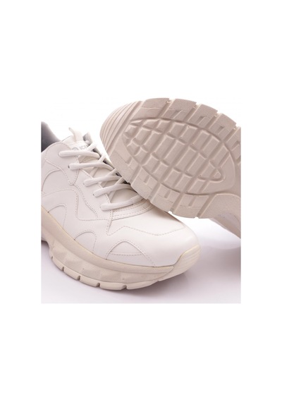 Dgn 55130-22y Kadın Mega Kalın Taban Sneakers Ayakkabı Beyaz