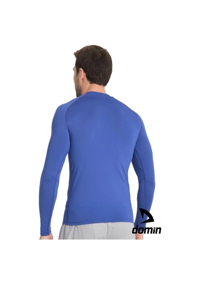 Hnc Sport Erkek Uzun Kol Sax Mavisi Fit Compression Fitness Spor Body Tshirt Saks Mavi