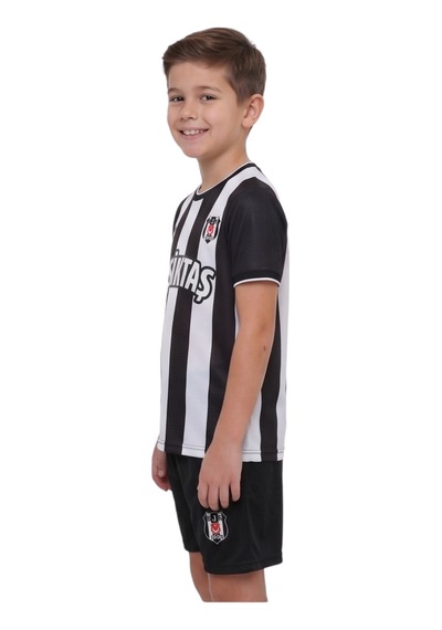 Beşiktaş Lisanslı Nostaji Çocuk Forma Siyah-beyaz