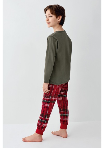 Arnetta Erkek Çocuk Yeşil Pijama Takımı Ar3513-c-v1