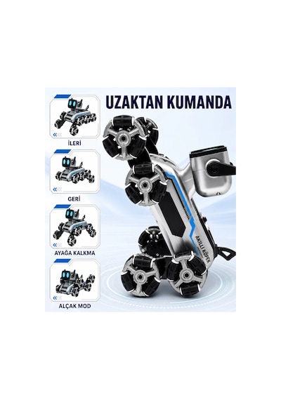 Blic Brb2 Akıllı Robot Köpek Uzaktan Kumandalı Jest Kontrollü Rgb Işıklı Ve Sis Efektli Akrobatik Oy