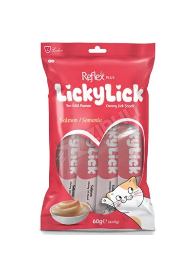 4 Adet Reflex Plus Lickylick Creamy Salmon/somonlu Sıvı Kedi Ödül Maması 60 Gr