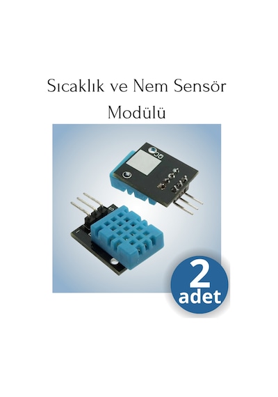 2-adet Temperature Humidity Sensor Module Dht11 Sıcaklık Ve Nem Sensörü Modülü