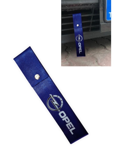 Opel Uyumlu Çıt Çıtlı Tampon Dili Çeki İpi Spor Görünümlü Oto Tampon Sticker & Arma Aksesuar mavi