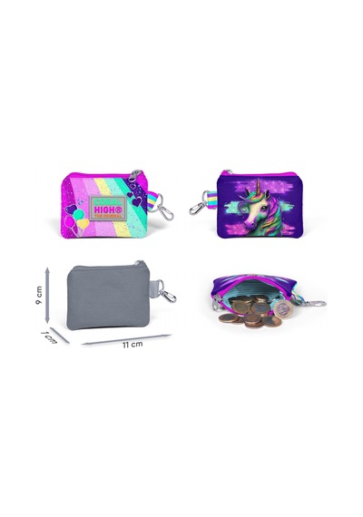 Coral High Pembe Su Yeşili Unicorn Bozuk Para Çantası - Kız Çocuk