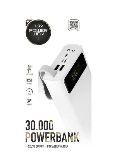 Powerway Tx30 30000 Amper Digital Göstergeli Powerbank