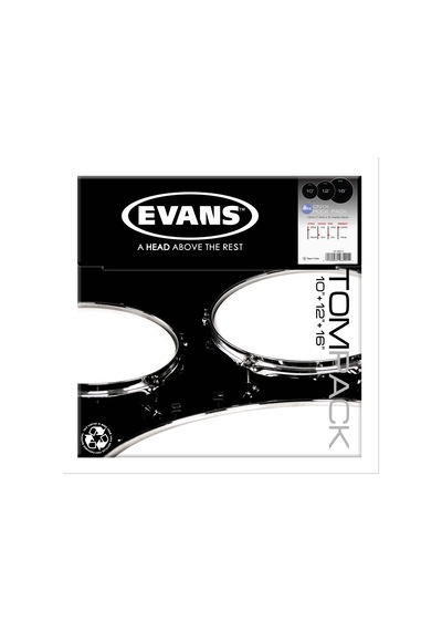 Evans Etp-onx2-r Deri Seti 10+12+16 Onyx Tom Kumlu Siyah Rock Kit Ç