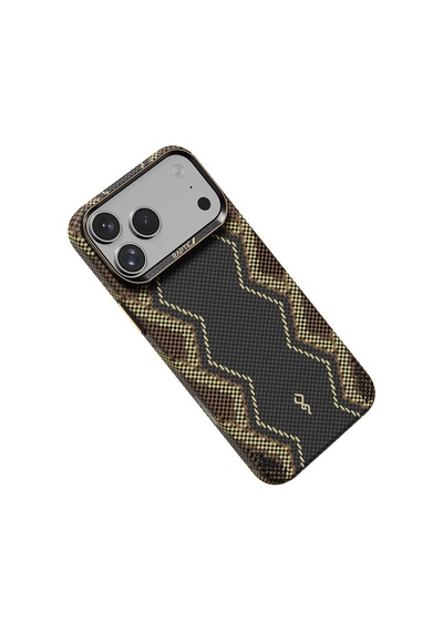 İphone 17 Pro Max Uyumlu Kılıf M-safe Şarj Özellikli Raptic Aramid Skin Scepter Serisi Kapak Siyah
