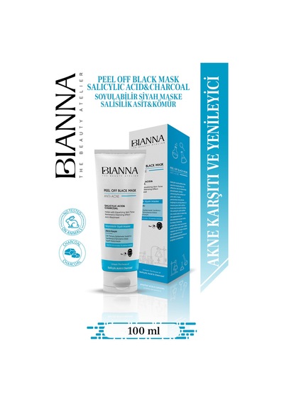 Siyah Maske Karşıtı Salisilik Asit Soyulabilir Maske Siyah Nokta Karşıtı Cilt Eşitleyici-100ml Yüzmask