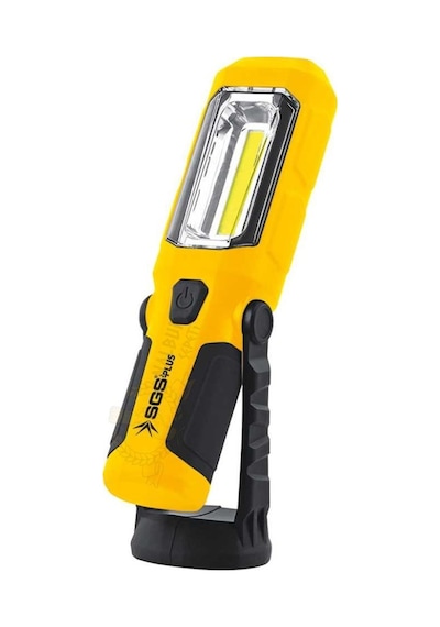 Sgs Usb Şarjlı Mıknatıslı Ayaklı Led Fener 350 Lumen Sarı - Siyah