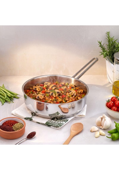 Schafer New Stahl Çelik Tava 28 Cm 1 Parça - Inox Gri