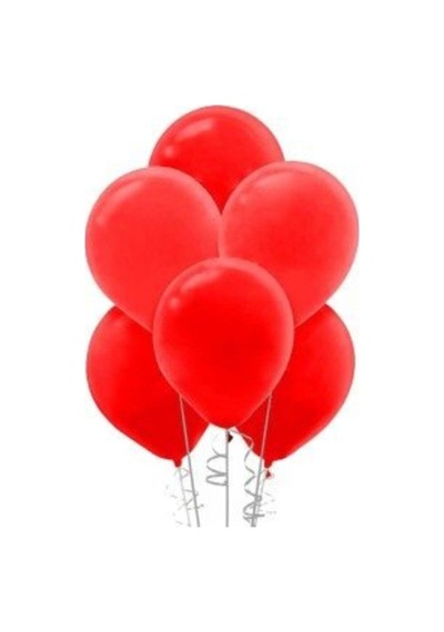 12 Inç Standart Boy Metalik Balon 10 Adet Kırmızı A
