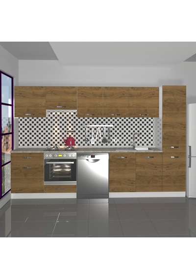 Decoraktiv Elite 325 Ankastre Fırın Modüllü Mdf Hazır Mutfak Dolabı - Tezgah Dahil - Naturel Pera Meşe Decoraktiv Elite 325 Ankastre Fırın Modüllü Mdf Hazır Mutfak Dolabı - Tezgah Dahil - Naturel Pera Meşe