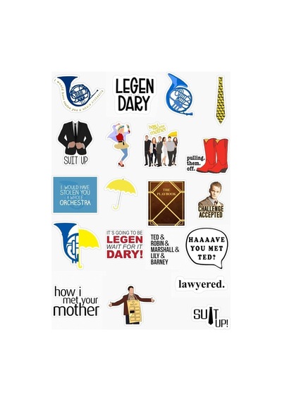 How I Met Your Mother - Hımym 20'li Özel Tasarım Sticker Seti
