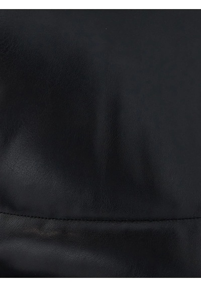 Regular Fit Erkek Mont Pu Siyah