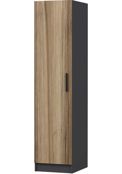 Minar Kale 1 Kapaklı Raflı Dolap Antrasit - Dore 210cm