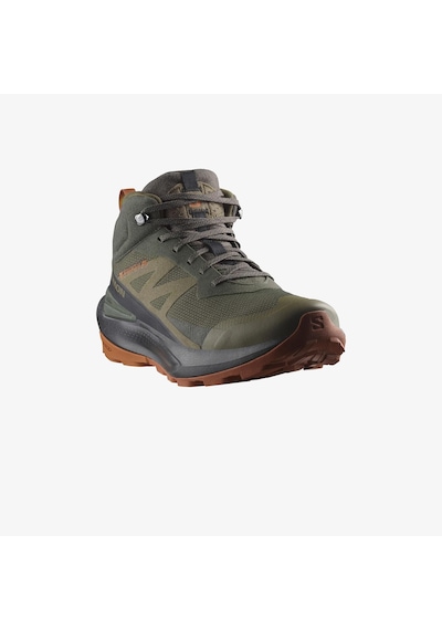 Salomon Elixir Activ Mid Gore-tex Erkek Haki Bot Düz L47560300 Haki