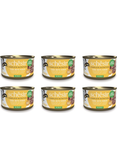 Schesir Ton Ve Surumi Tam Ve Dengeli Jöleli Kedi Konservesi 85 Gr. X 6 Adet