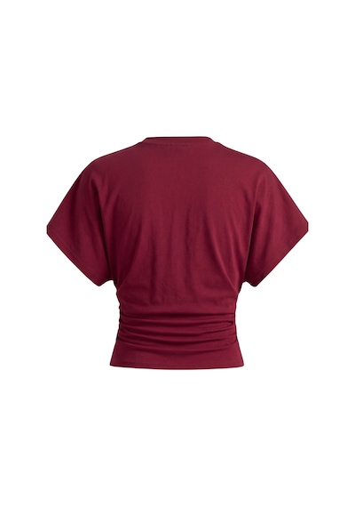 Genius Store Kadın Yarasa Kollu Bluz Pamuklu 2 Li Bluz Yarasakol-2 Bordo-beyaz